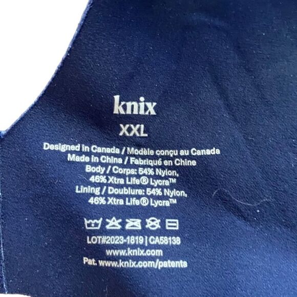 Knix Revolution V-Neck Bra XXL Midnight NWT - Picture 4 of 5